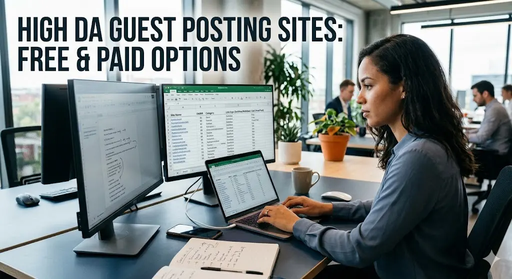 High DA Guest Posting Sites Including Free And Paid Options