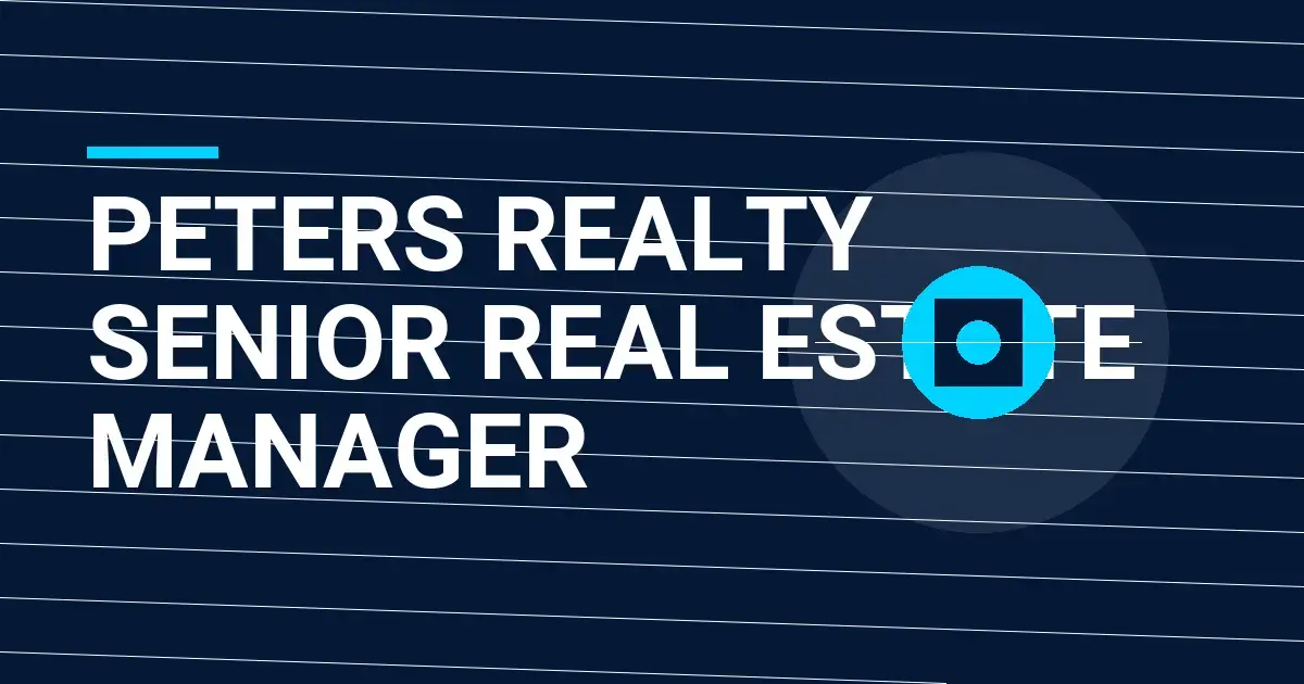 Peters Realty Senior Real Estate Manager