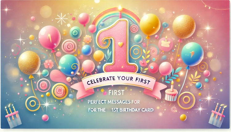 Celebrate Your First Milestone Perfect Messages for the 1st Birthday Card